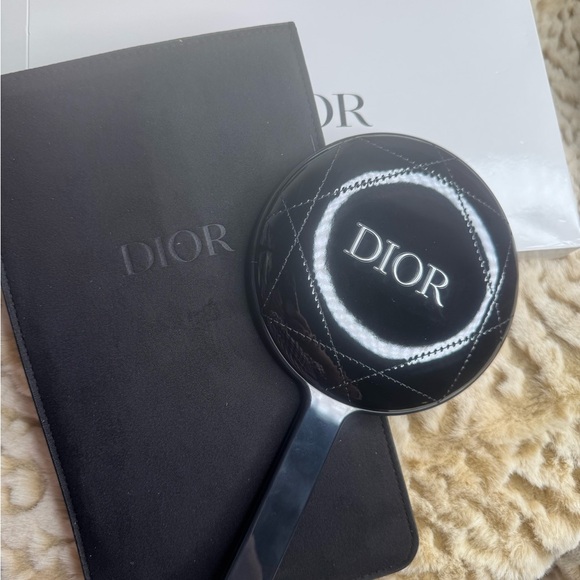 Dior Glossy Black Handheld Mirror Novelty Mirror - Picture 3 of 8
